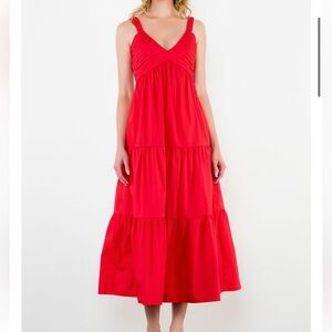 THML Red Tiered Dress